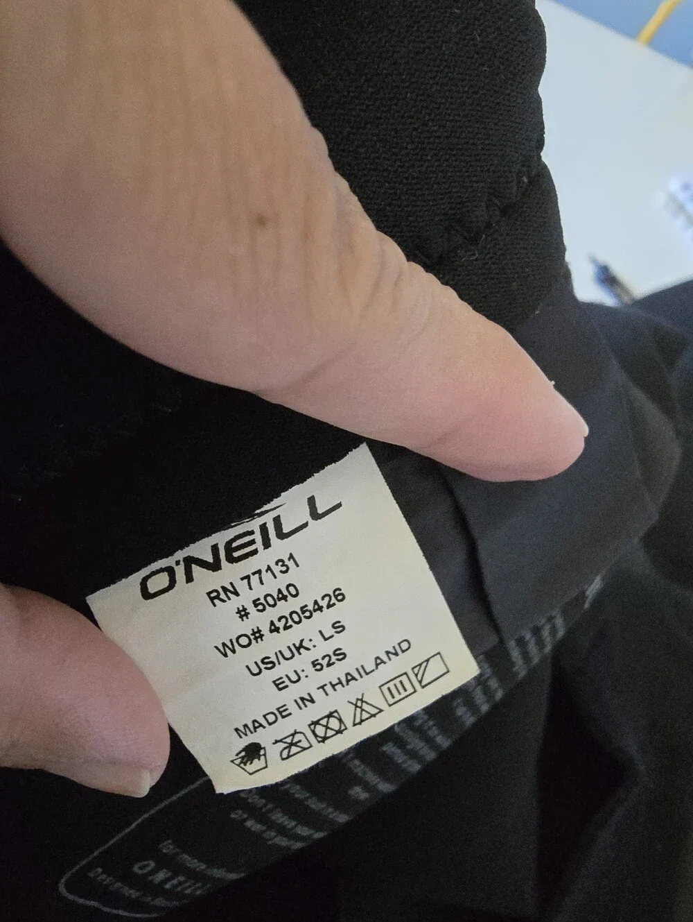 O'Neill Wetsuit Mens Black Reactor-2 3/2mm Back Zip Full Body Size LS
